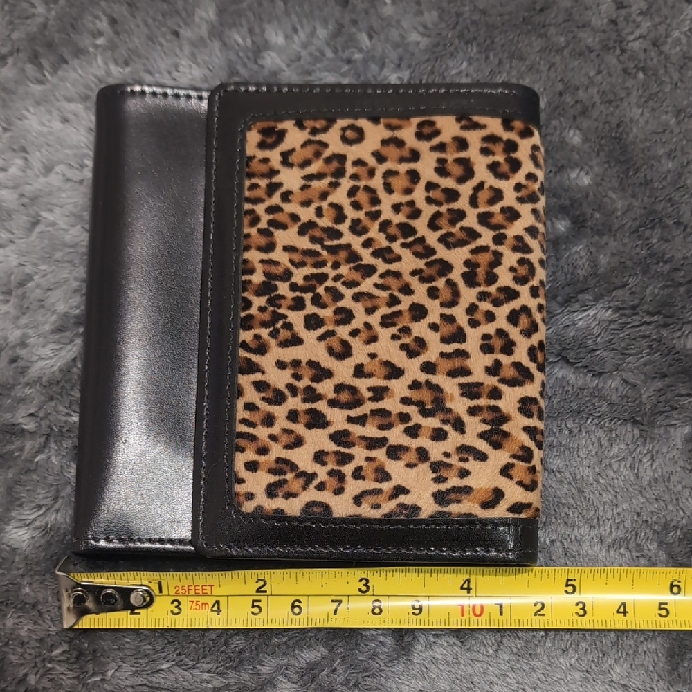 Vintage Gary's Rare Leopard Print Leather Bifold Wallet